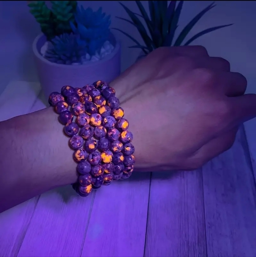 NEW Yopperlite "Flame"🔥 LUCKY🍀  Natural Stone Beaded Bracelets